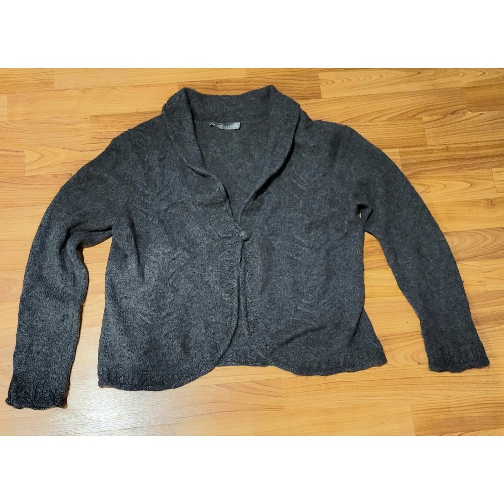Gray Cashmere Cardigan, XL